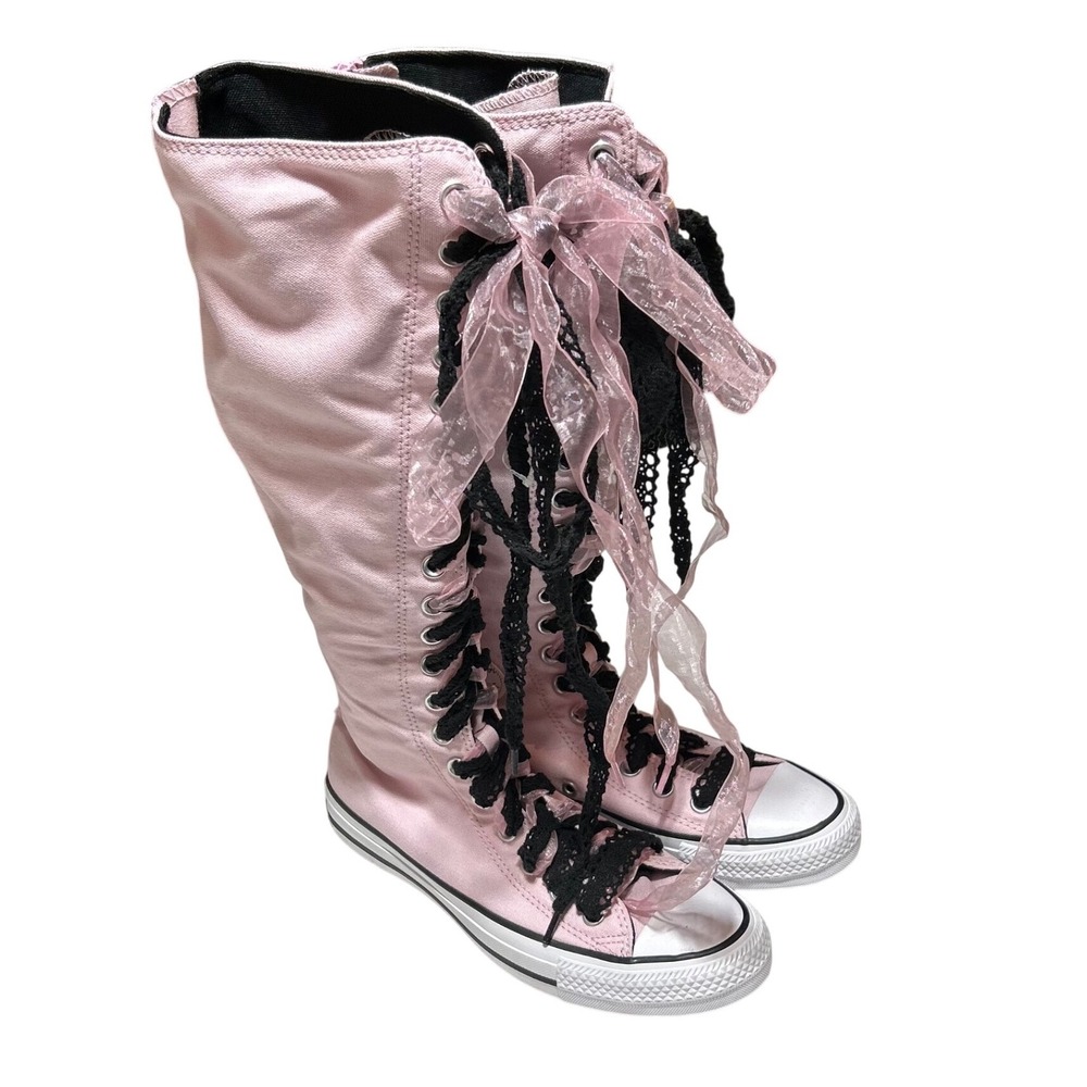 Converse Chuck Taylor All Star XX Hi Pink Knee High Lace Up Boots Womens 7